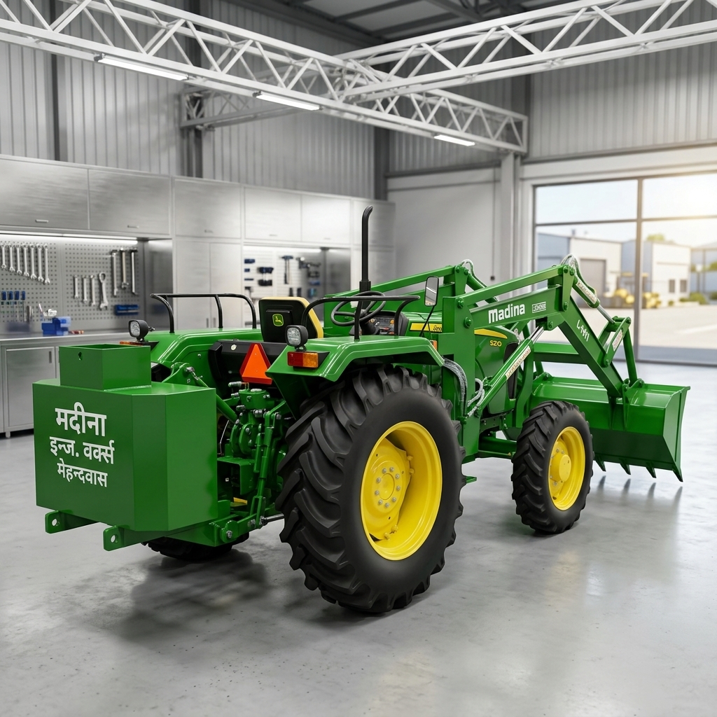Green Madina L-1411 Loader Rear Angle Profile