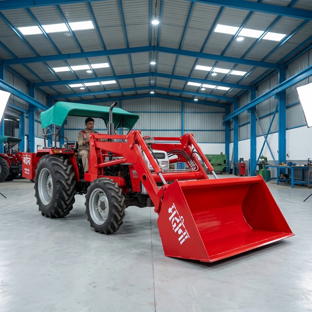 Red Madina Loader Inside Workshop