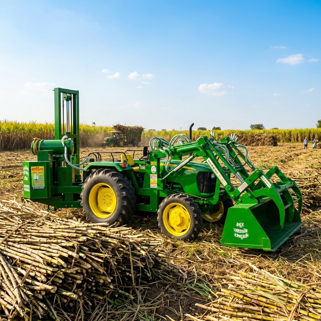 Madina Hydraulic Sugarcane Grabber Attachment